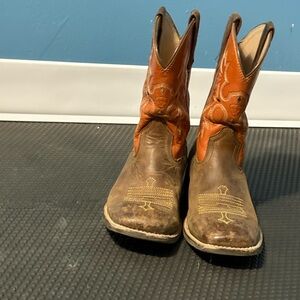 Ariat Brown and Orange Cowboy Boots